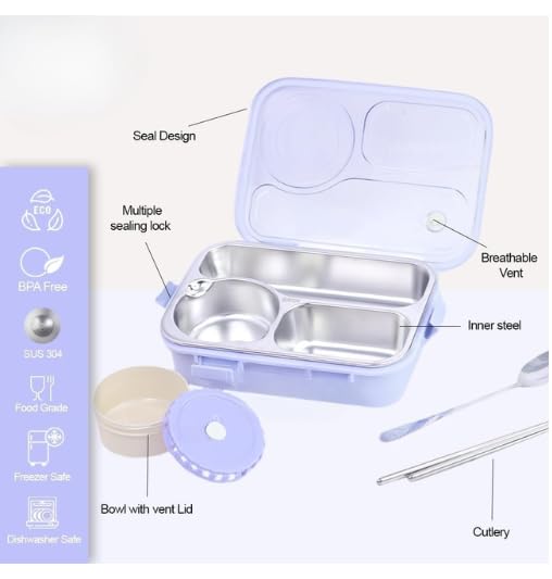 Insulated Bento Lunch Box Purple