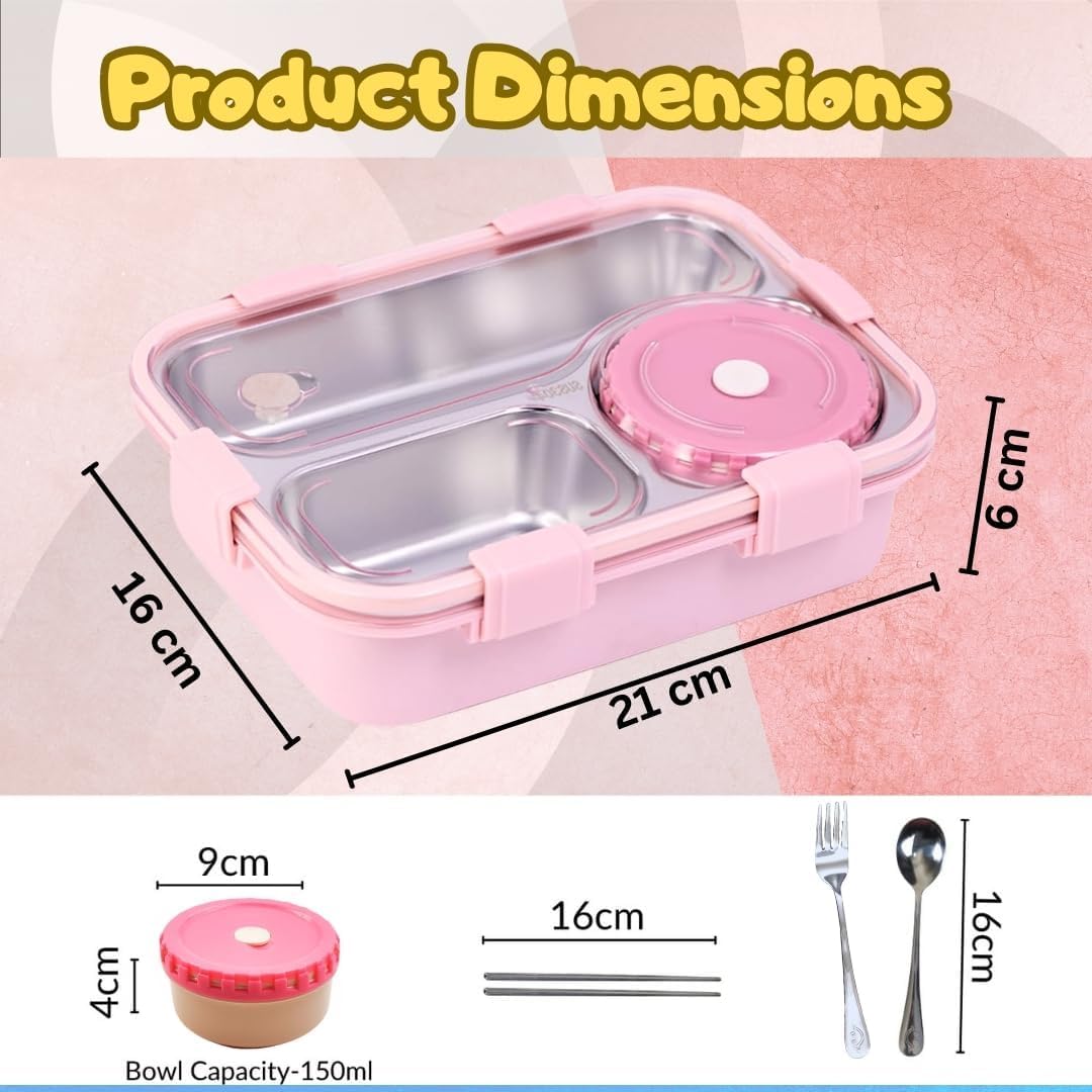 Insulated Bento Lunch Box Pink