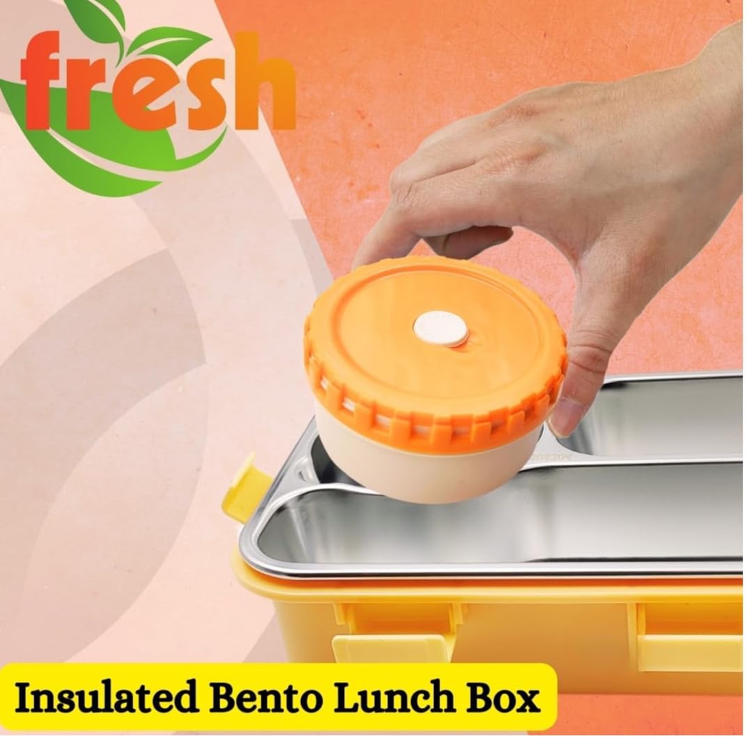 Insulated Bento Lunch Box Yellow