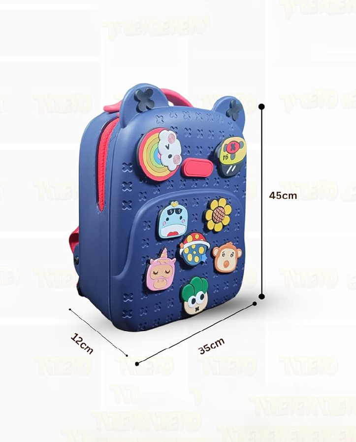 Waterproof Cartoon Kids Backpack-Blue