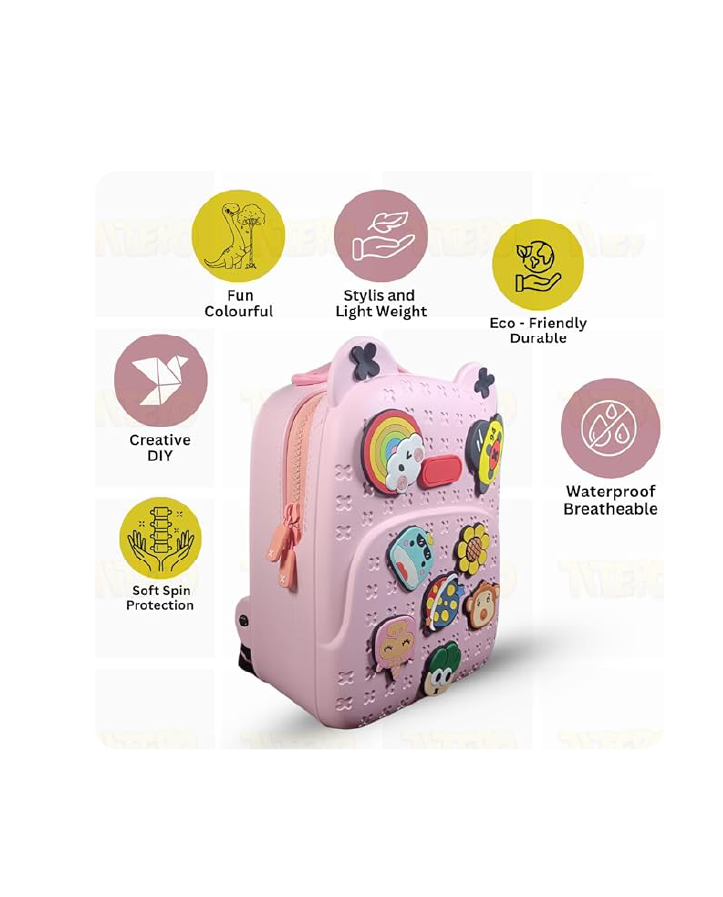Waterproof Cartoon Kids Backpack-Pink