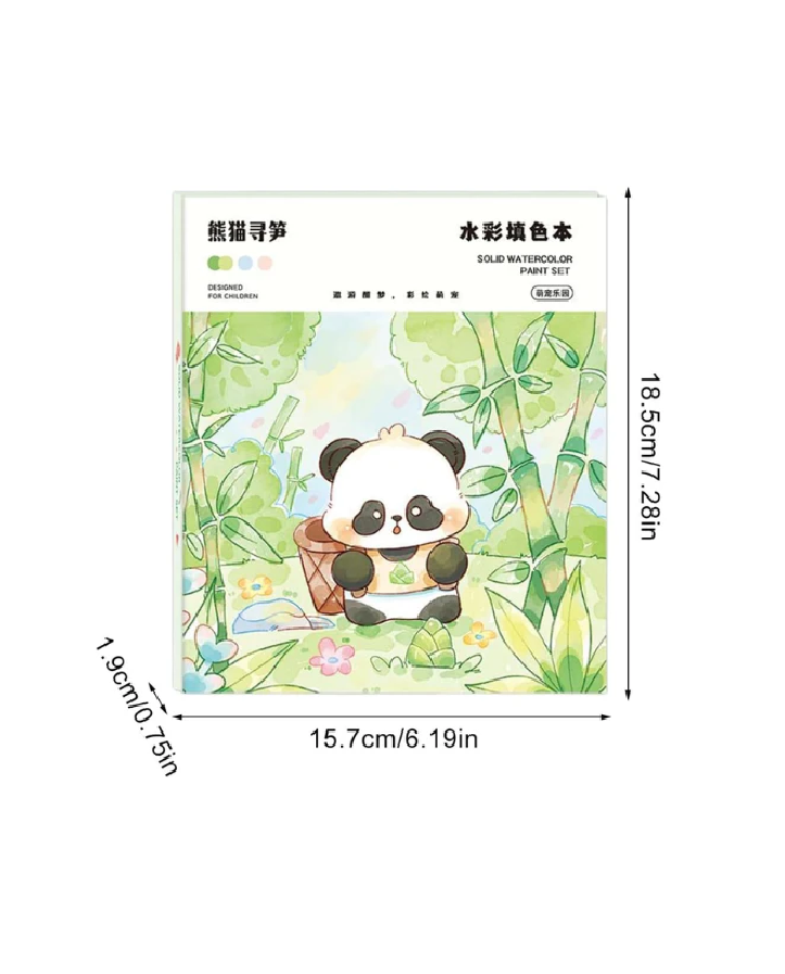 Watercolor Coloring Book Panda
