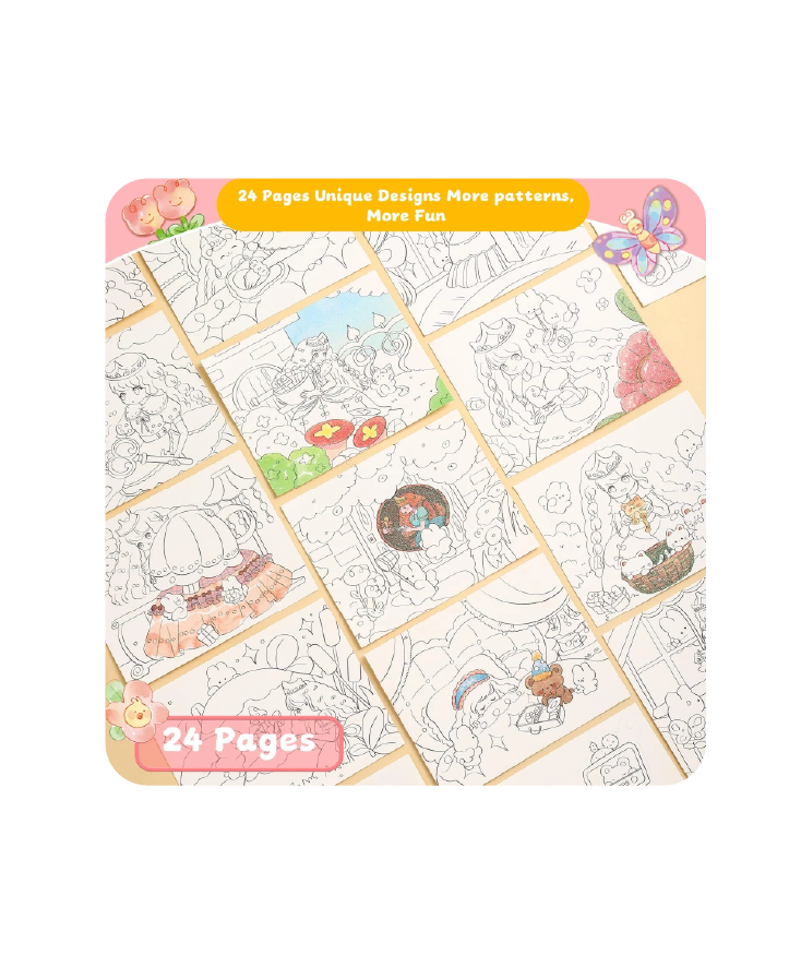 Watercolor Coloring Book Princess