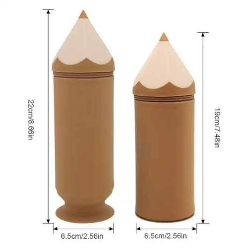Kawaii-Q Mushy Soft Pencil Case Brown