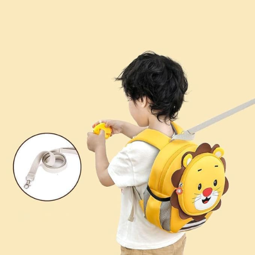 Funny Lion Mini Toddler Backpack Yellow