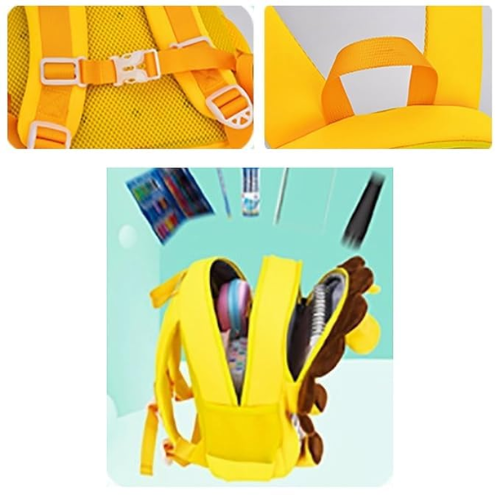 Funny Lion Mini Toddler Backpack Yellow