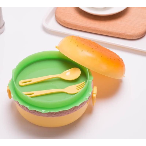 Leak-Proof Burger Shape Lunch Box Fun Design
