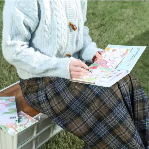 Watercolor Coloring Book Panda