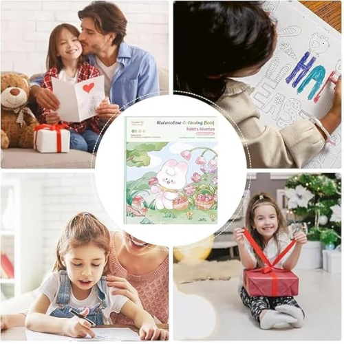 Watercolor Coloring Book Rabbit