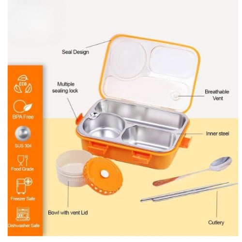 Insulated Bento Lunch Box Orange
