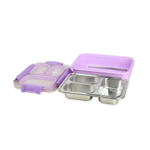 Leak-Proof Lunch Box with Cutlery Purple