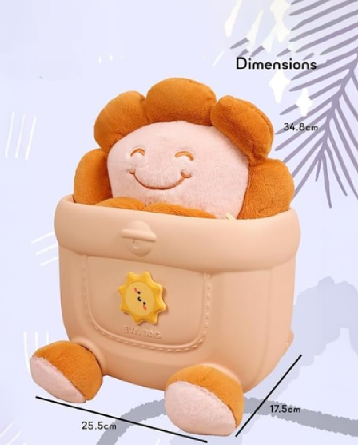 Waterproof EVA Sunflower Plush Backpack