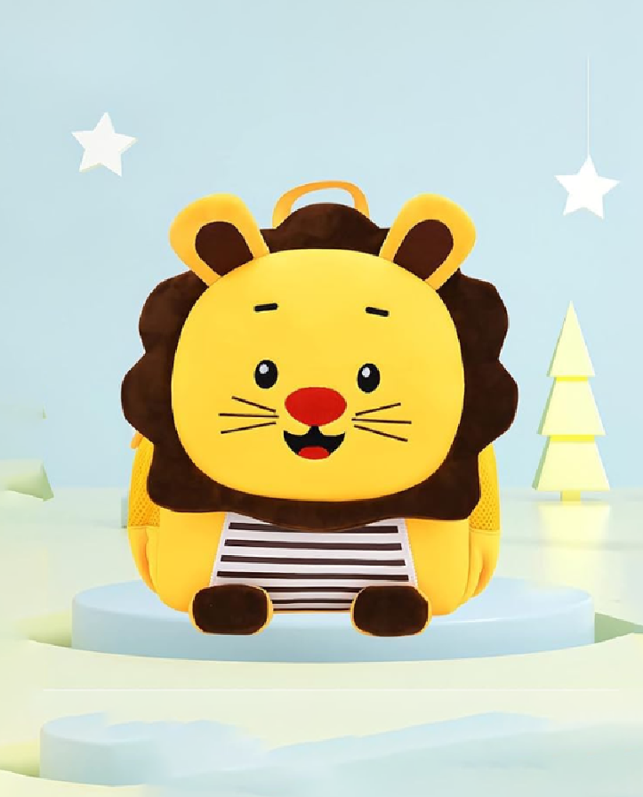 Funny Lion Mini Toddler Backpack Yellow