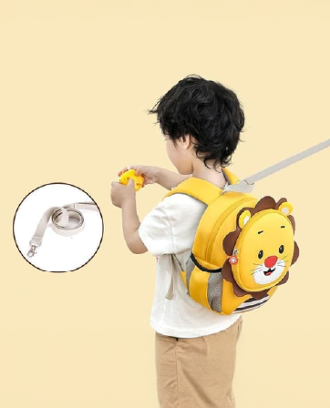 Funny Lion Mini Toddler Backpack Yellow