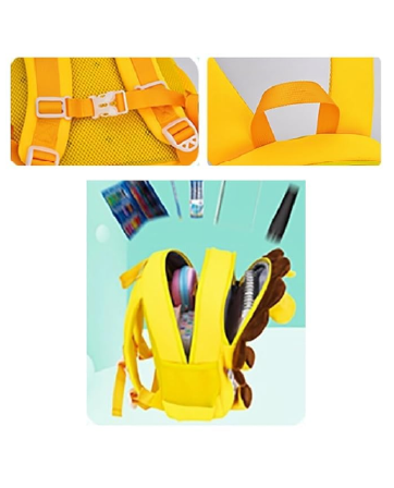 Funny Lion Mini Toddler Backpack Yellow