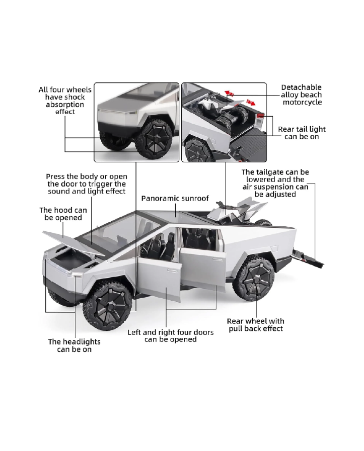 Die-Cast Tesla Cybertruck Silver