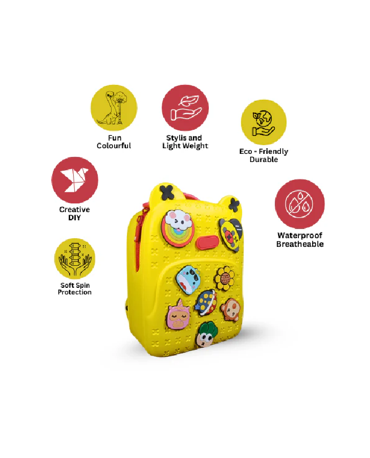 Waterproof Cartoon Kids Backpack-Yellow