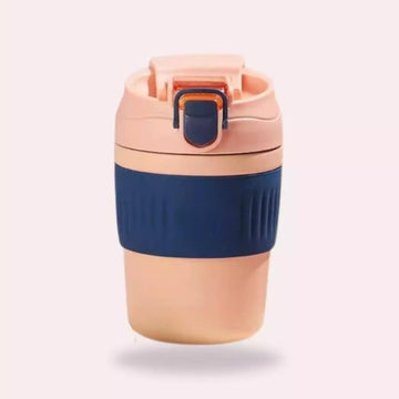 Insulated Coffee Travel Cup Peaches Pink