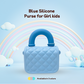 Silicone Kids Sling Bag with 3D Badges Blue