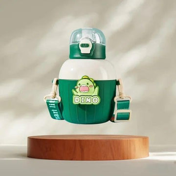Insulated Stainless Steel Water Bottle Green Dino