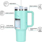 TITEPO Tumbler with Handle and Straw | Insulated Stainless Steel Double Wall Spill-Proof Water Bottle | Travel Mug | Cupholder-Friendly Vacuum Sealed Tumblers with Lid (Green)