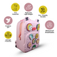 Waterproof Cartoon Kids Backpack-Pink