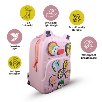 Waterproof Cartoon Kids Backpack-Pink