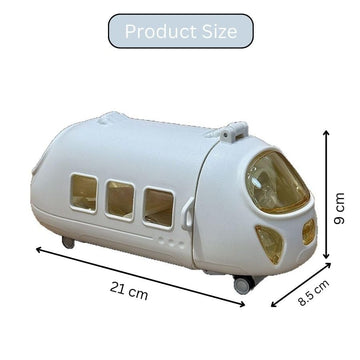 Plane Water Bottle with Straw White