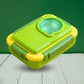 Steel Bento Lunch Box Green, 6-Compartment