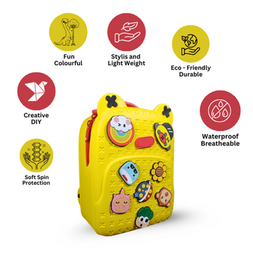 Waterproof Cartoon Kids Backpack-Yellow