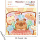 Watercolor Coloring Book Capybara