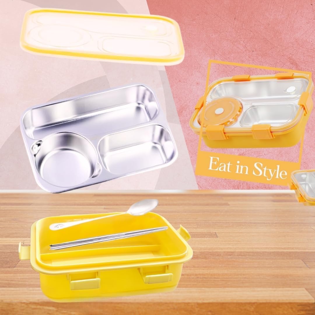 Insulated Bento Lunch Box Yellow