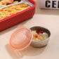 Steel Bento Lunch Box Red, 6-Compartment