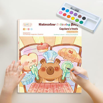 Watercolor Coloring Book Capybara