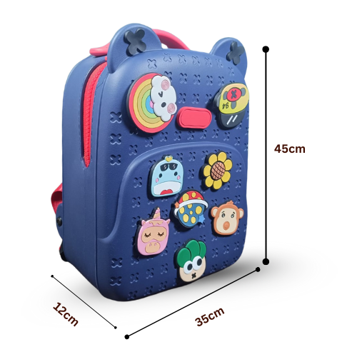Waterproof Cartoon Kids Backpack-Blue