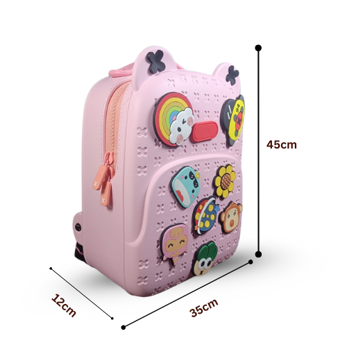 Waterproof Cartoon Kids Backpack-Pink