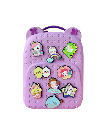 Waterproof Cartoon Kids Backpack-Purple