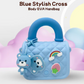Silicone Kids Sling Bag with 3D Badges Blue