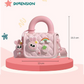 Silicone Kids Sling Bag with 3D Badges Pink