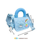 Silicone Kids Sling Bag with 3D Badges Blue