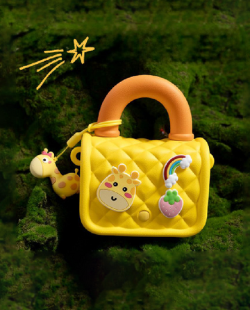 Silicone Kids Sling Bag with 3D Badges Yellow