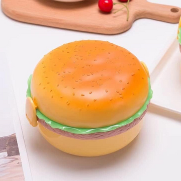 Leak-Proof Burger Shape Lunch Box Fun Design