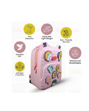 Waterproof Cartoon Kids Backpack-Pink