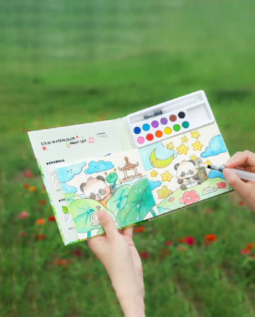 Watercolor Coloring Book Panda