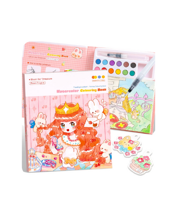 Watercolor Coloring Book Princess