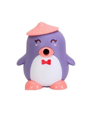 Penguin Shaped Table Pencil Sharpener Purple
