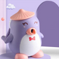 Penguin Shaped Table Pencil Sharpener Purple