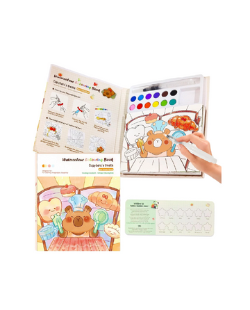 Watercolor Coloring Book Capybara