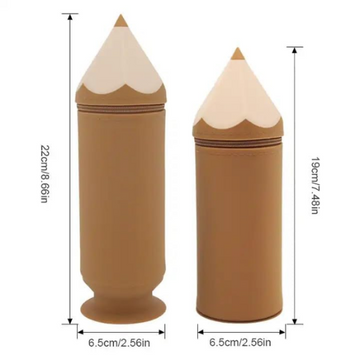 Kawaii-Q Mushy Soft Pencil Case Brown