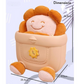Waterproof EVA Sunflower Plush Backpack